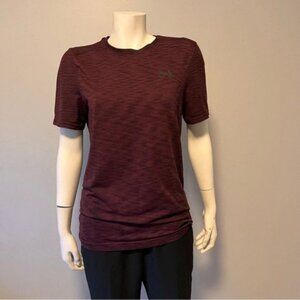 Women's Under Armour Tech T-shirt Heather Maroon Gray Size M